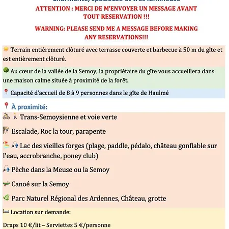 Vakantiehuis Au Fil De La Semoy *